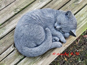 Katze - schlafend - 27 cm
